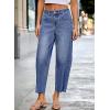 image:imageDokotoo Casual Jeans for Women Loose Baggy Wide Leg Jeans Woman High Waisted Stretchy Denim Pants with PocketsTeal