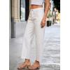 image:imageDokotoo Casual Jeans for Women Loose Baggy Wide Leg Jeans Woman High Waisted Stretchy Denim Pants with PocketsWhite