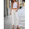 image:imageDokotoo Casual Jeans for Women Loose Baggy Wide Leg Jeans Woman High Waisted Stretchy Denim Pants with PocketsWhite