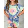 image:imageDokotoo Girls Summer Cute TShirt and Shorts Set with Side PocketsB Sky Blue 2
