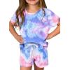 image:imageDokotoo Girls Summer Cute TShirt and Shorts Set with Side PocketsB Sky Blue