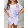 image:imageDokotoo Girls Summer Cute TShirt and Shorts Set with Side PocketsC Pink