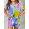 image:imageDokotoo Girls Summer Cute TShirt and Shorts Set with Side PocketsC Yellow 2