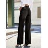 image:imageDokotoo Jeans for Women Casual High Waisted Wide Leg Denim Pants Baggy Raw Hem Flare Jeans with PocketsBlack