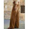 image:imageDokotoo Womens Casual Mid Waisted Distressed Straight Wide Leg Stretchy Jeans Baggy Denim PantsBrown