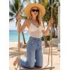 image:imageDokotoo Womens Casual Mid Waisted Distressed Straight Wide Leg Stretchy Jeans Baggy Denim PantsMyosotis
