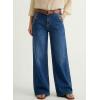 image:imageDokotoo Womens Casual Mid Waisted Distressed Straight Wide Leg Stretchy Jeans Baggy Denim PantsSail Blue