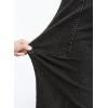 image:imageDokotoo Womens High Waisted Stretch Wide Leg Cargo Denim Shorts Casual Below The Knee Length Jean Shorts with PocketsBlack