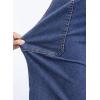 image:imageDokotoo Womens High Waisted Stretch Wide Leg Cargo Denim Shorts Casual Below The Knee Length Jean Shorts with PocketsDark Blue