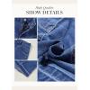 image:imageDokotoo Womens Jean Shorts Stretchy High Waisted 2026 Straight Leg Frayed Raw Hem Casual Denim Shorts with PocketsAshleigh Blue