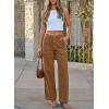 image:imageDokotoo Womens Pants High Waisted Jeans Stretch Loose Fit Colorblock Denim Pants with PocketCamel