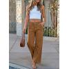 image:imageDokotoo Womens Pants High Waisted Jeans Stretch Loose Fit Colorblock Denim Pants with PocketCamel