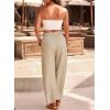 image:imageDokotoo Womens Striped Barrel Casual Pants High Waisted 2026 Elastic Drawstring TrousersApricot Stripe