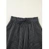 image:imageDokotoo Womens Striped Barrel Casual Pants High Waisted 2026 Elastic Drawstring TrousersBlack Stripe