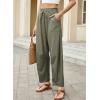 image:imageDokotoo Womens Striped Barrel Casual Pants High Waisted 2026 Elastic Drawstring TrousersGreen Stripe