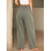 image:imageDokotoo Womens Striped Barrel Casual Pants High Waisted 2026 Elastic Drawstring TrousersGreen Stripe