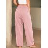 image:imageDokotoo Womens Striped Barrel Casual Pants High Waisted 2026 Elastic Drawstring TrousersPink Stripe