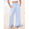 image:imageDokotoo Womens Striped Gingham Pants 2026 Casual Pants Cute Comfy Bottoms with Pockets Plaid OutfitsBlue