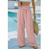 image:imageDokotoo Womens Striped Gingham Pants 2026 Casual Pants Cute Comfy Bottoms with Pockets Plaid OutfitsMineral Red