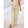 image:imageDokotoo Womens Striped Gingham Pants 2026 Casual Pants Cute Comfy Bottoms with Pockets Plaid OutfitsSage Green