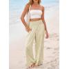 image:imageDokotoo Womens Striped Gingham Pants 2026 Casual Pants Cute Comfy Bottoms with Pockets Plaid OutfitsSage Green