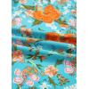image:imageDokotoo Womens Summer Boho Floral Bagyy Pants Wide Leg High Smocked Waist Casual Loose Palazzo Pants with PocketOrange
