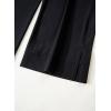 image:imageDokotoo Womens Summer Lightweight High Waist Wide Leg Stretch Baggy Pants Casual Quick Dry Split Cropped Pants with PocketsBlack