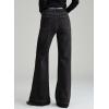 image:imageDokotoo Womens Wide Leg Baggy Flare Jeans High Waisted Stretch Casual Denim Pants with PocketsBlack