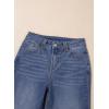 image:imageDokotoo Womens Wide Leg Baggy Flare Jeans High Waisted Stretch Casual Denim Pants with PocketsDusk Blue