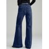 image:imageDokotoo Womens Wide Leg Baggy Flare Jeans High Waisted Stretch Casual Denim Pants with PocketsNavy Blue