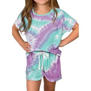 image:imageDokotoo Girls Summer Cute TShirt and Shorts Set with Side PocketsB Purple 2