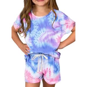 image:imageDokotoo Girls Summer Cute TShirt and Shorts Set with Side PocketsB Sky Blue