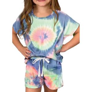 image:imageDokotoo Girls Summer Cute TShirt and Shorts Set with Side PocketsB Sky Blue 2