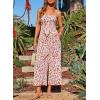 image:imageDokotoo Jumpsuits for Women 2025 Summer Floral Rompers Overalls with PocketsRedfloral