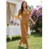 image:imageDokotoo Jumpsuits for Women Dressy Casual Overalls One Piece Short Sleeve Wide Leg Elegant Rompers Jumpers With PocketsKhaki