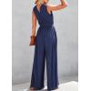 image:imageDokotoo Sleeveless Jumpsuit for Womens Dressy Casual 2025 One Piece Romper OutfitsDark Blue