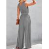 image:imageDokotoo Sleeveless Jumpsuit for Womens Dressy Casual 2025 One Piece Romper OutfitsGray