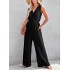 image:imageDokotoo Sleeveless Jumpsuit for Womens Dressy Casual 2025 One Piece Romper OutfitsNew Fabricblack