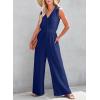 image:imageDokotoo Sleeveless Jumpsuit for Womens Dressy Casual 2025 One Piece Romper OutfitsNew Fabricdark Blue