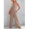 image:imageDokotoo Sleeveless Jumpsuit for Womens Dressy Casual 2025 One Piece Romper OutfitsNew Fabricsimply Taupe