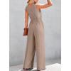 image:imageDokotoo Sleeveless Jumpsuit for Womens Dressy Casual 2025 One Piece Romper OutfitsNew Fabricsimply Taupe