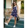 image:imageDokotoo Womens Casual Rompers Loose Overalls One Piece Sleeveless Printed Wide Leg Short Pant Jumpsuits With PocketsBlue