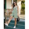 image:imageDokotoo Womens Casual Rompers Loose Overalls One Piece Sleeveless Printed Wide Leg Short Pant Jumpsuits With PocketsGreen