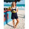 image:imageDokotoo Womens Casual Rompers Loose Overalls One Piece Sleeveless Wide Leg Short Pant Jumpsuits With PocketsNavy Blue