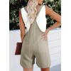 image:imageDokotoo Womens Casual Rompers Loose Overalls One Piece Sleeveless Wide Leg Short Pant Jumpsuits With PocketsParchment