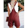 image:imageDokotoo Womens Casual Rompers Loose Overalls One Piece Sleeveless Wide Leg Short Pant Jumpsuits With PocketsRed Dahlia