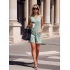 image:imageDokotoo Womens Casual Rompers Loose Waffle Knit Overalls One Piece Sleeveless Wide Leg Short Pant Jumpsuits With PocketsLight Green