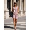 image:imageDokotoo Womens Casual Rompers Loose Waffle Knit Overalls One Piece Sleeveless Wide Leg Short Pant Jumpsuits With PocketsPink