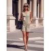 image:imageDokotoo Womens Casual Rompers Loose Waffle Knit Overalls One Piece Sleeveless Wide Leg Short Pant Jumpsuits With PocketsSmoke Gray