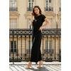 image:imageDokotoo Womens Dressy Casual Jumpsuits One Piece Outfits Drawstring Wide Leg Pants RompersBlack